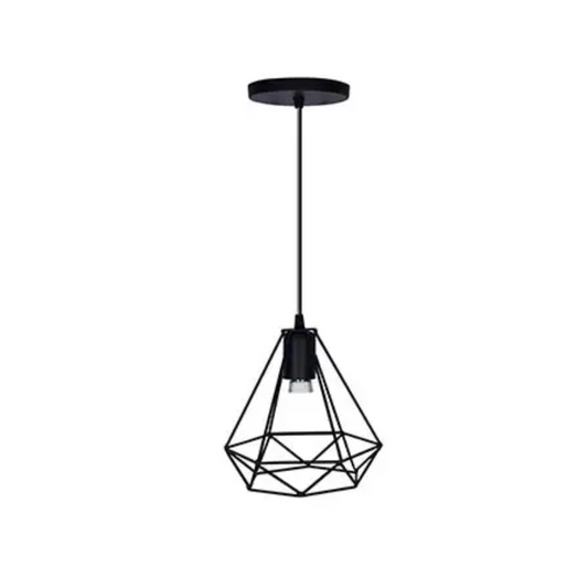 MX-CL8027 - Colgante Tipo Diamante Color Negro